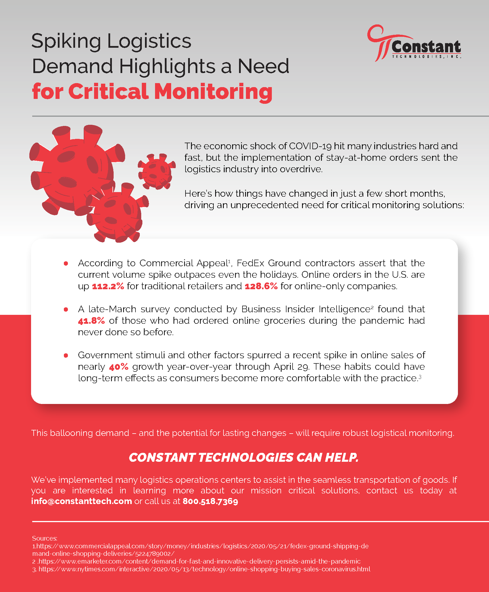 infographic about logistics industry during COVID-19